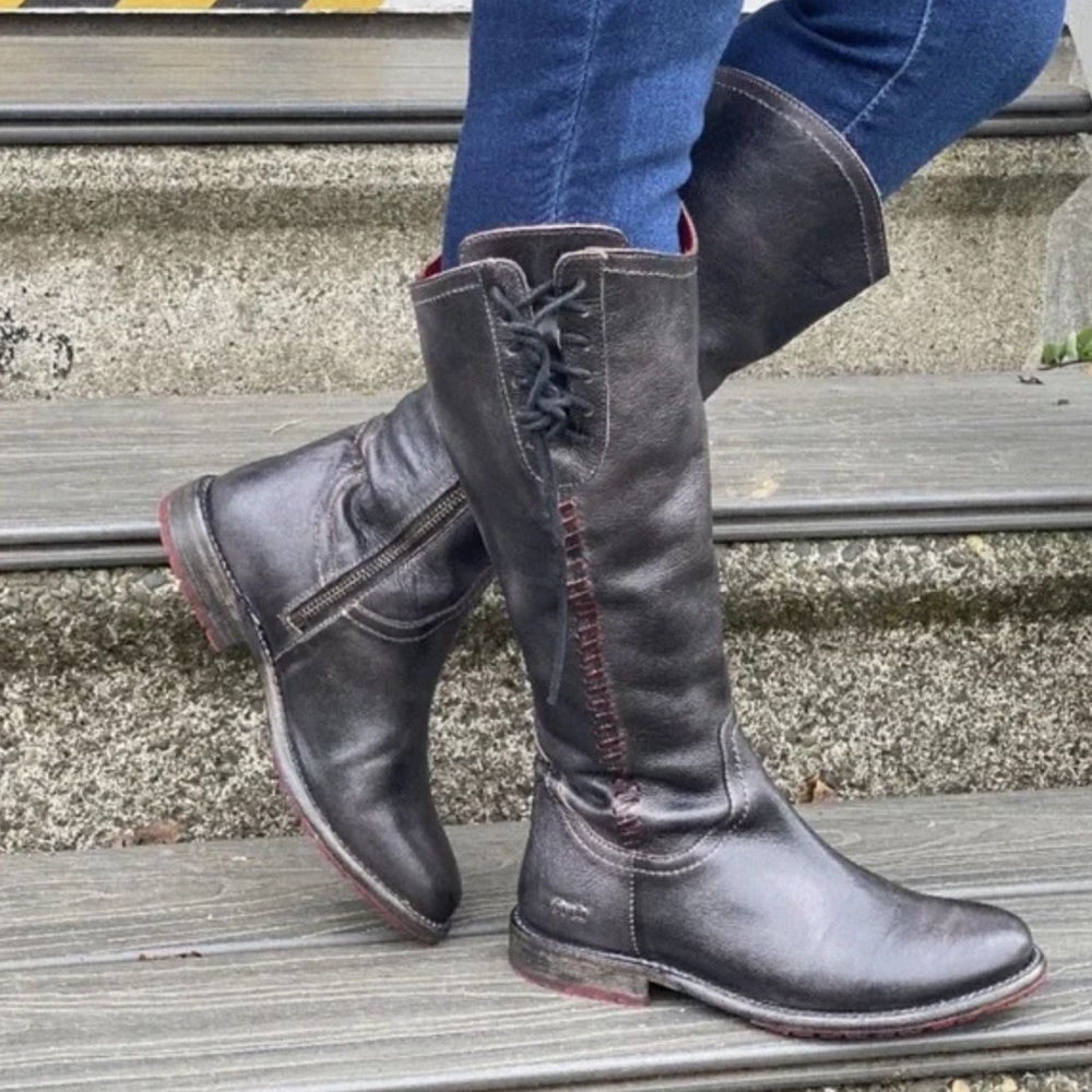 Bed Stu Dark Brown Heeled Boots